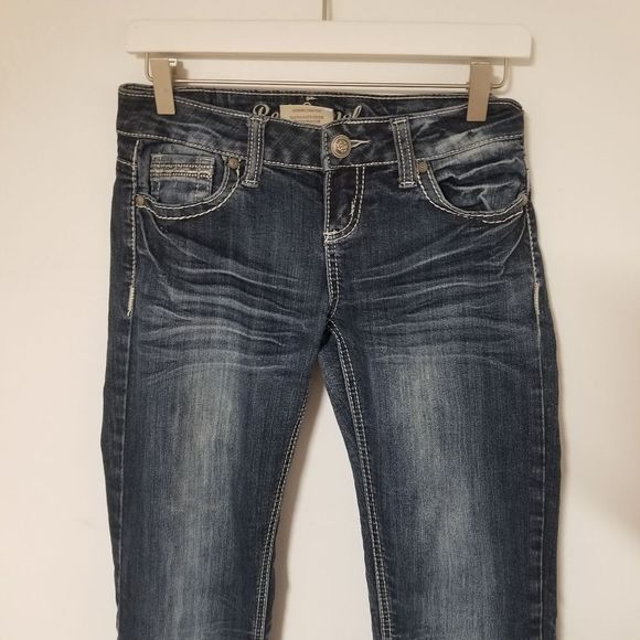 Red camel size 5 juniors teens wide stitch distressed grunge pants - Picture 7 of 13